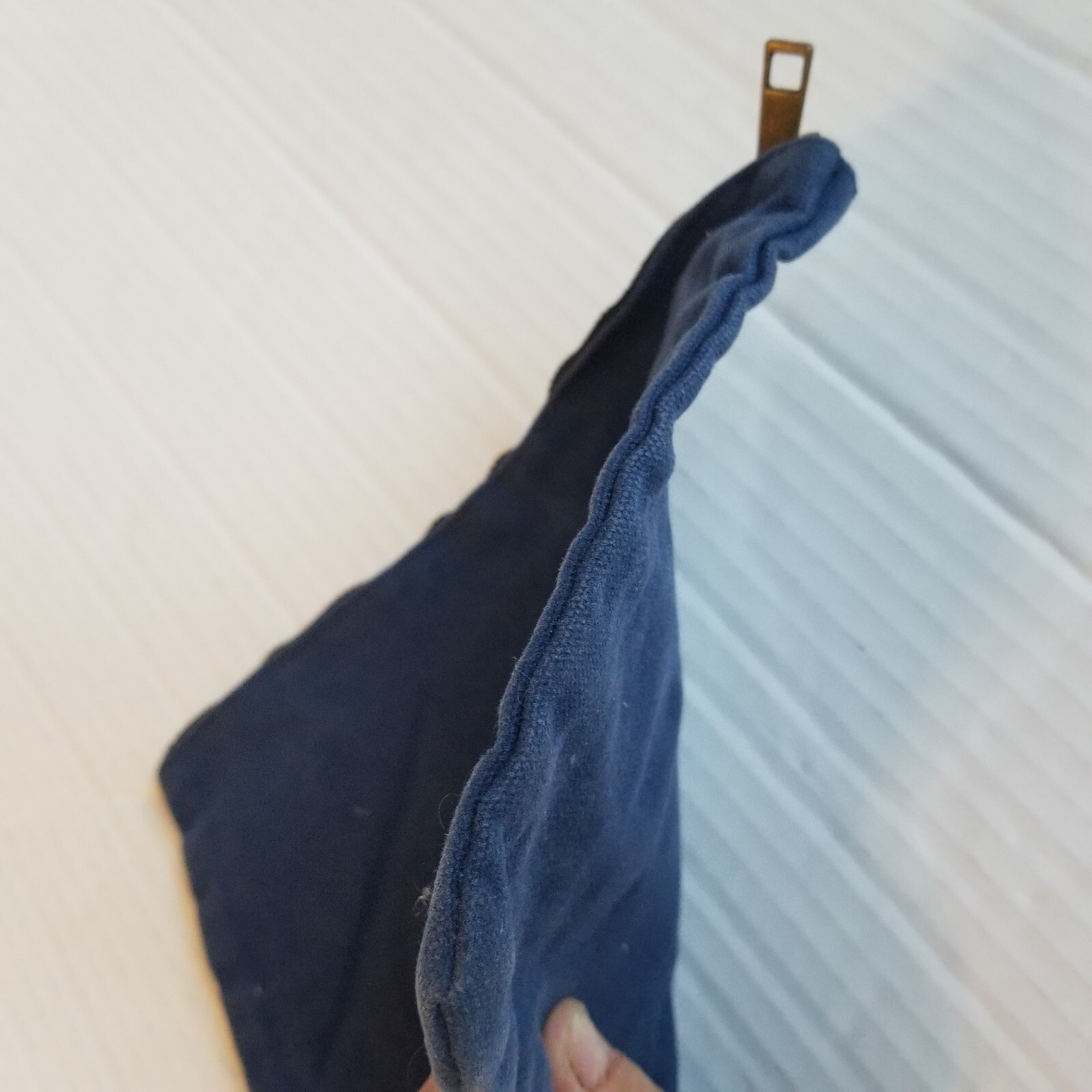 Readywares Supply Co Blue Canvas Small Zipper Pouch 7x10