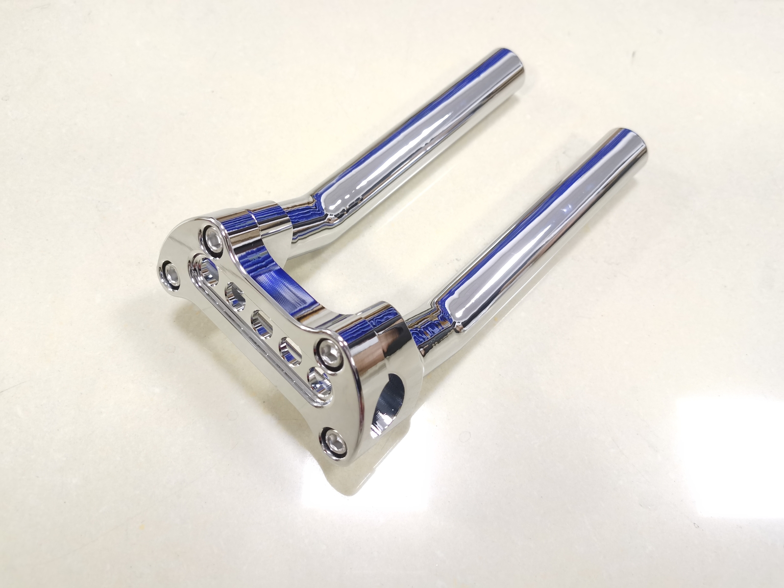 8.5" Pullback Handlebar Risers Top Clamp For Harley 1" Bar Low Rider Sportster