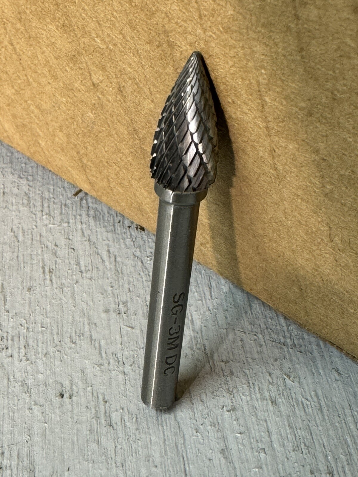 WESTWARD 9.50mm Carbide Bur Pointed Tree Double Cut SG-3M DC 19D886
