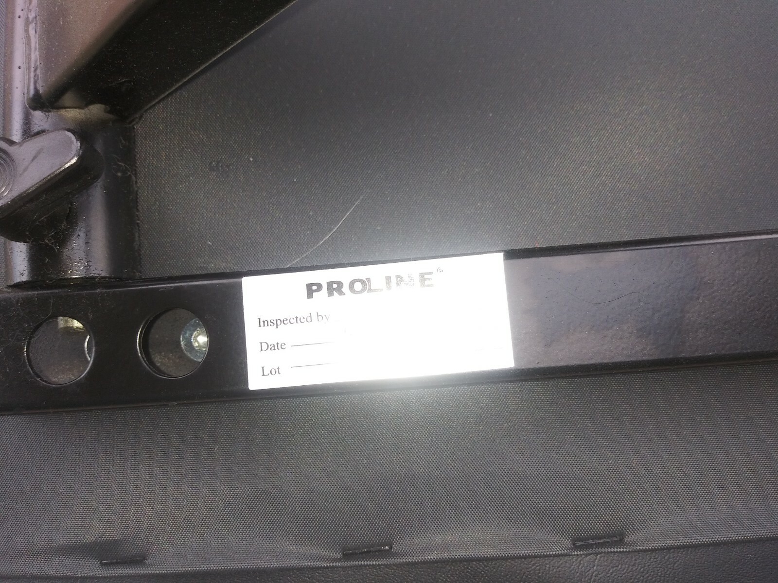 USED BLACK LEATHER FOLDING PROLINE WORKOUT BENCH