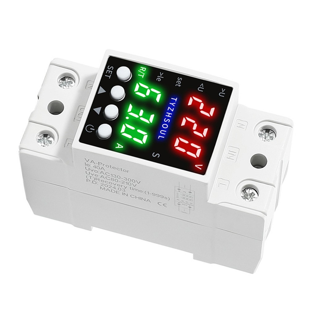 Voltage Protector Smart Device Dual Display LCD Over Under for current Control