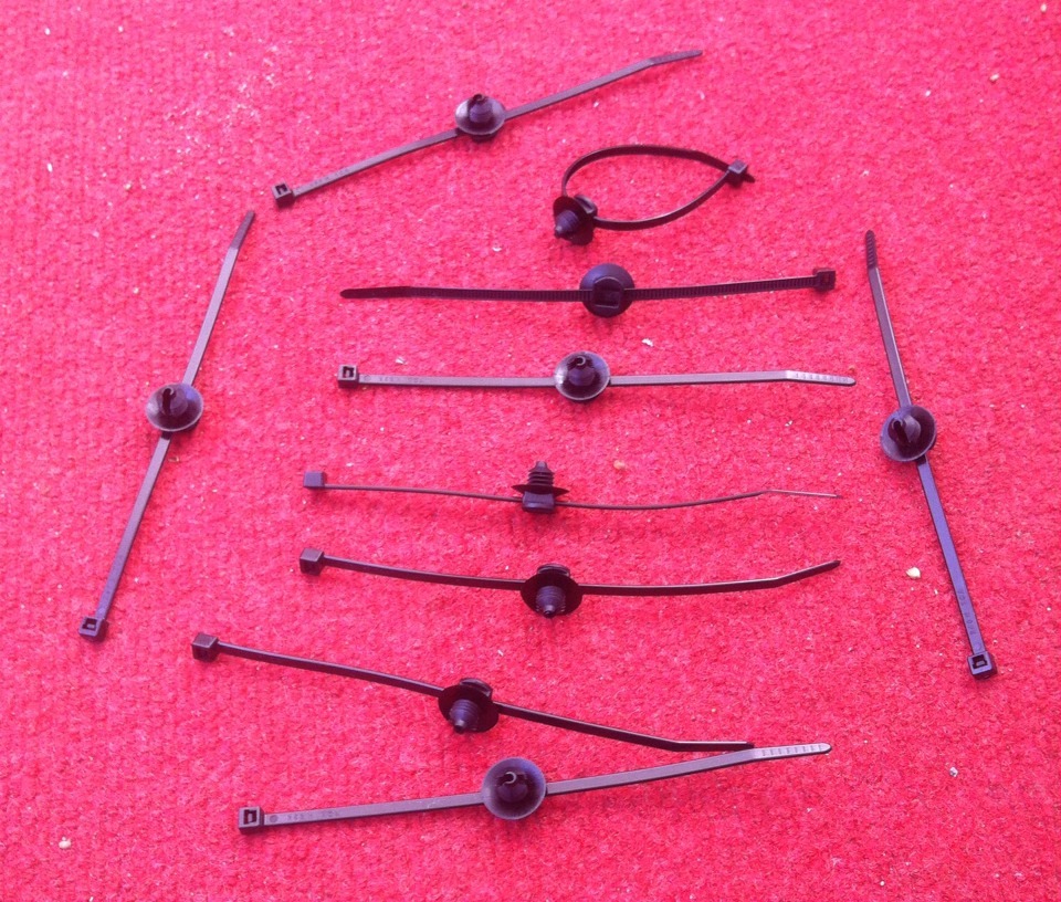 100pcs Cable Ties Car Caravan Truck Bore Hole 6mm L=150mm