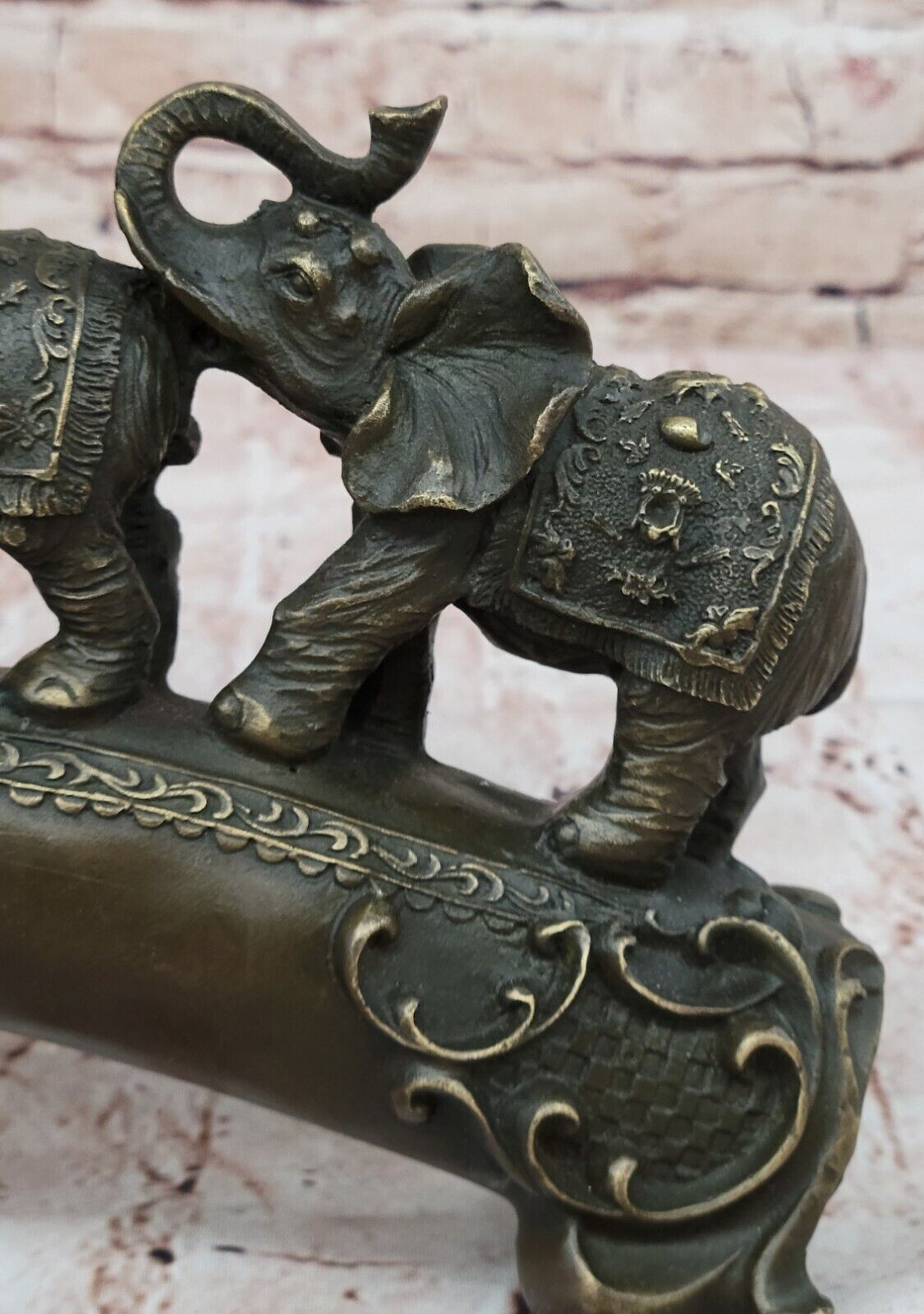 Exquisite Art Deco Elephant Bronze Statue for Home Office Decoration Decor Gift