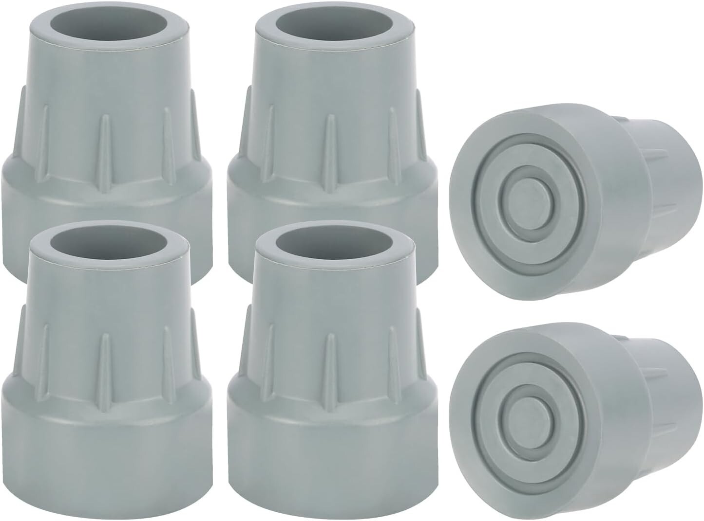 6 puntas de muleta, puntas de repuesto de goma resistentes de 1 pulgada para mul