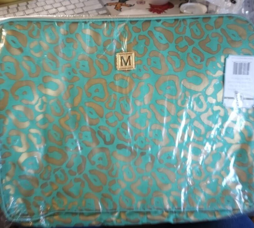 New Mary Square Jessica Shimmer Laptop Carrier Case Green & Gold (41)