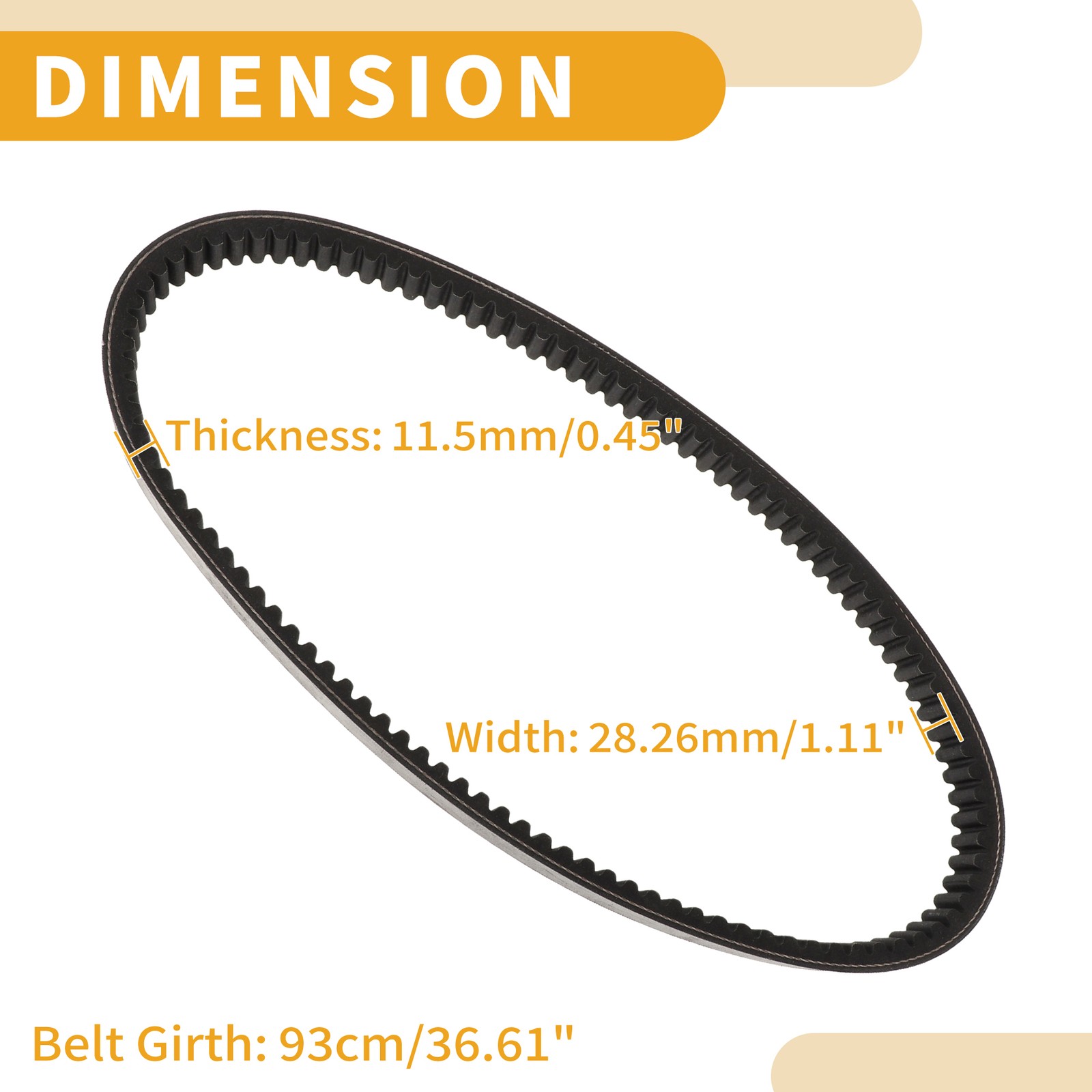 V Transmission Belt No.72328G01 for EZGO 4 Stroke Gas Golf Cart