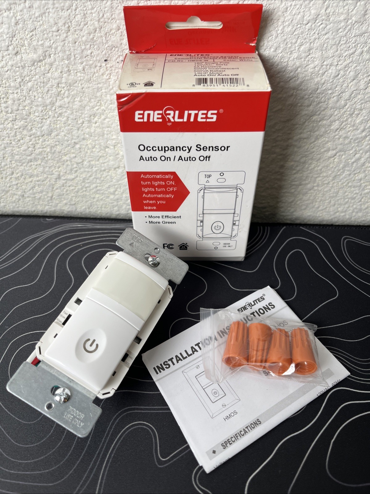 ENERLITE OCCUPANCY SENSOR GRADE PIR WALL SWITCH New In box With Instructions