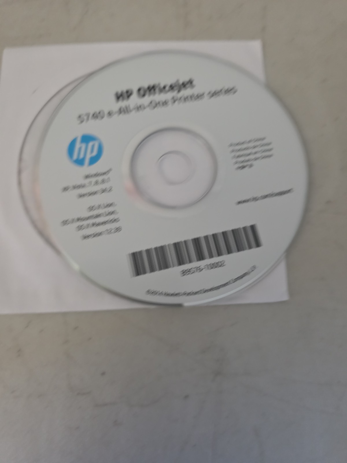 HP OfficeJet - 5740 E All-in-One Printer Series - Software CD