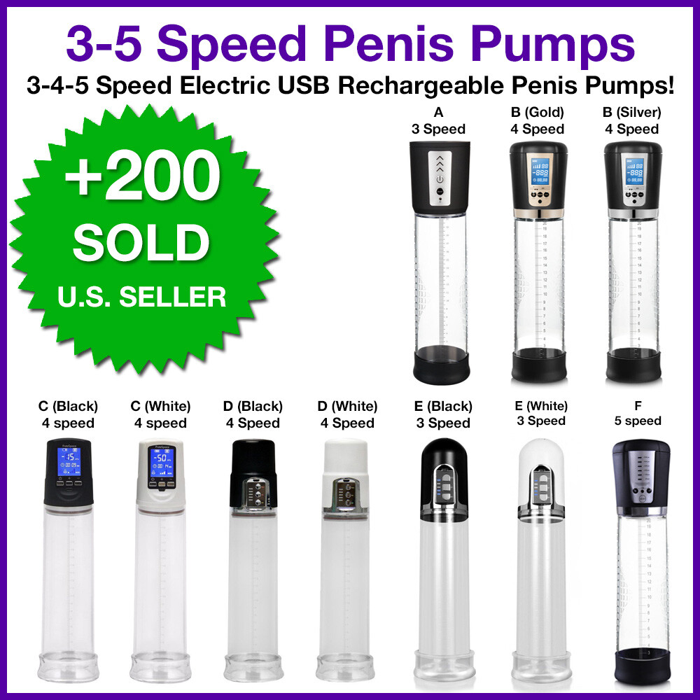 Penis Vacuum Pump All Electrical Model Penile Pumps 3 to 5 Speed ED Impotence