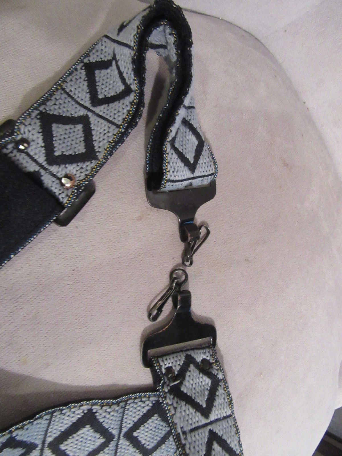 Nice Grey and Black Hippie Camera Strap in Very Nice Shape