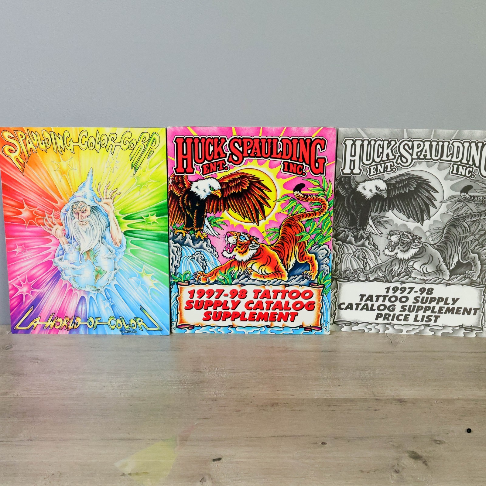 1997-98 Huck Spaulding Tattoo Supplement Color Catalog Ted Naydan w/ Price List