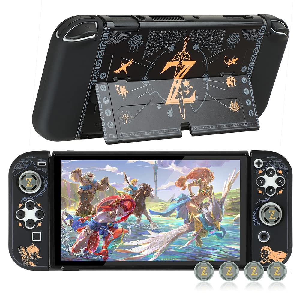 Dockable Protective Case Compatible with Switch OLED 2021, Hard Shell Case...