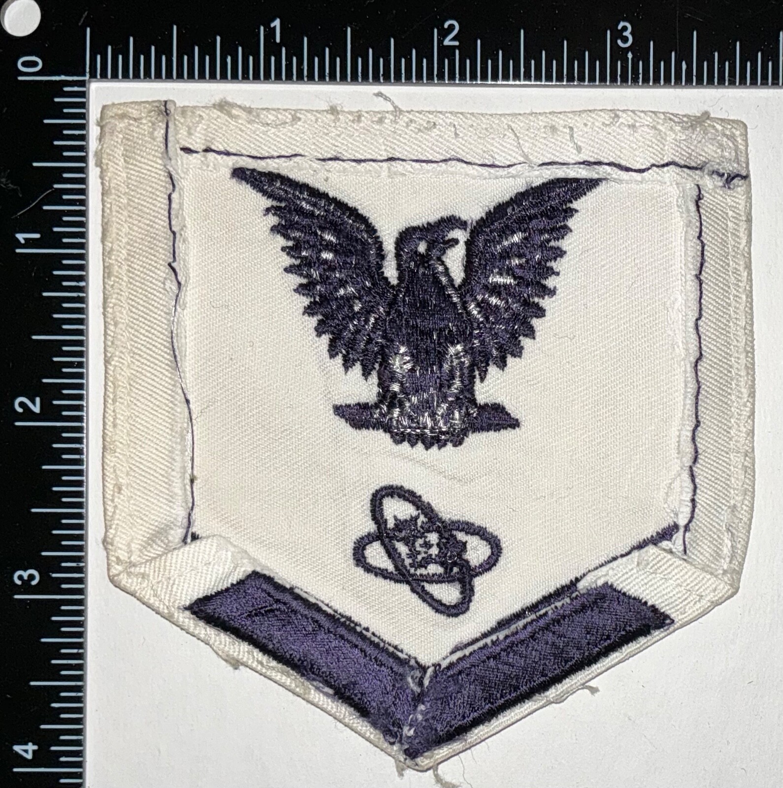 USN US Navy Petty Officer Electronics Technician 3rd Class Rate WHITE Patch
