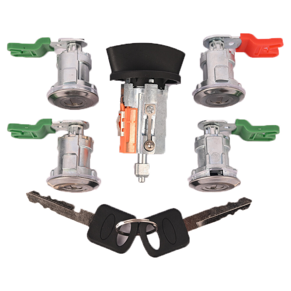 Ignition Switch & Door Lock Cylinder W/Clips For Ford E Series Van E150 250 350