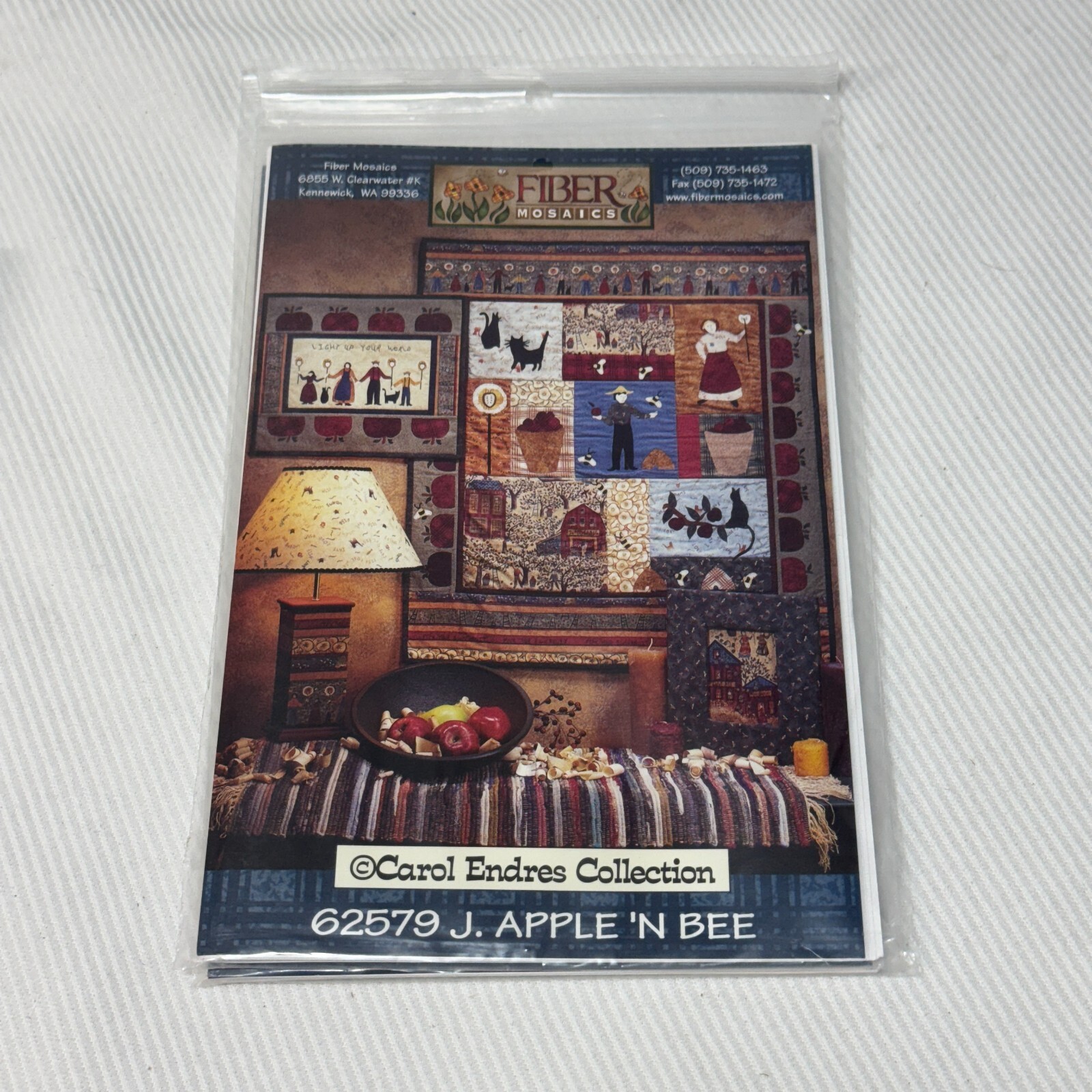 QUILTING / SEWING PATTERN 62579 J. APPLE 'N BEE BY FIBER MOSAICS