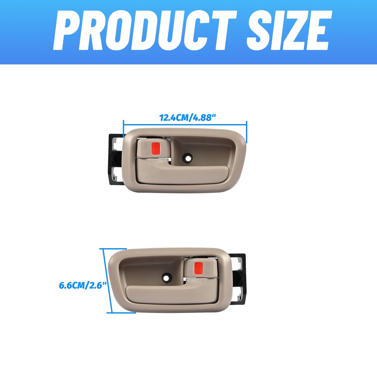 PAIR 2000-2006 For Toyota Tundra Bige Inner Door Pull Handle Front Left & Right