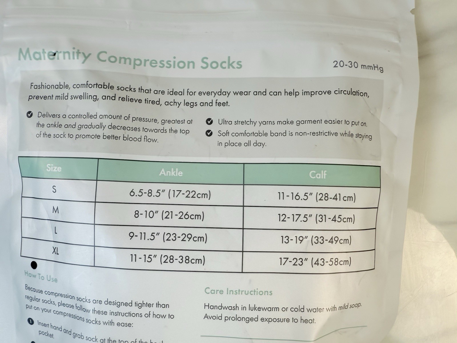 Motif, Maternity Compression Socks, White Pink Gray Stripes, Large