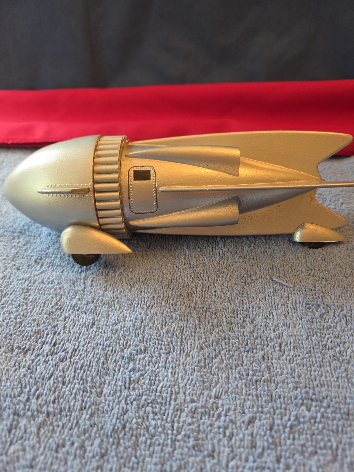 Dr Zarkov Rocket Ship From Flash Gordon Silver Resin
