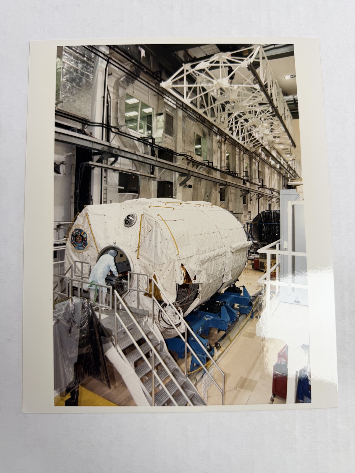 NASA STS-58 Spacelab Life Sciences Module in Holding Fixture Press Photo