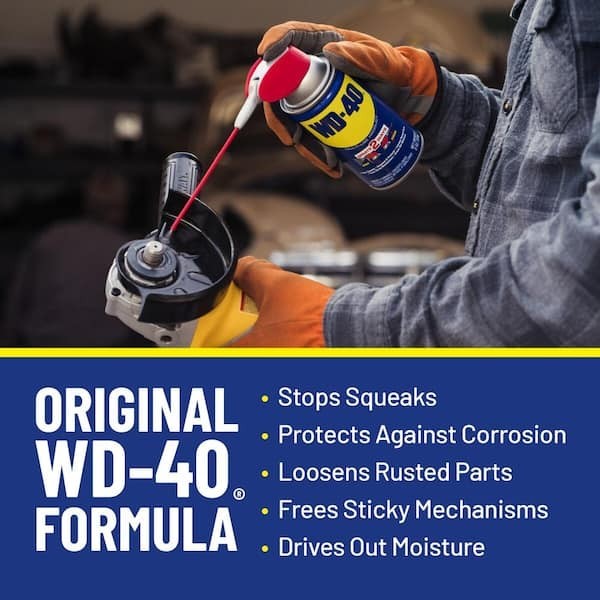 Classic WD-40 Formula, Multi-Purpose Lubricant Spray W/Smart Straw, 8 oz. 2 Pack