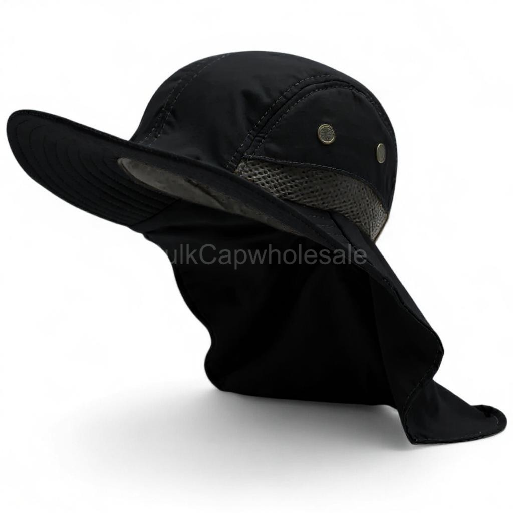 Boonie Mens Sun Hat Wide Brim Neck Cover Adjustable Bucket Hats Safari Garden