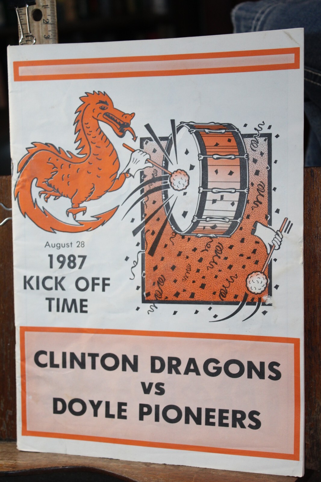 August 28 1987 Tennessee Football Program Clinton Dragons vs Doyle Pioneers