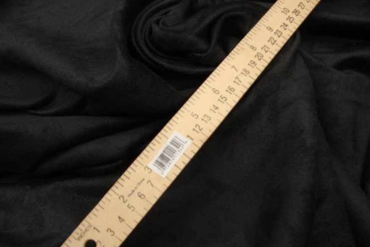 upholstery Suede Micro faux 58" wide Black Polyester Drapery Fabric by the yard