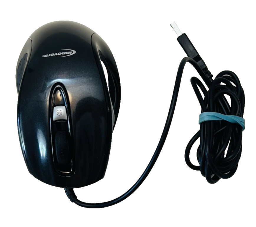 Innovera IVR-61014 Blue Light Mouse USB Wired Black