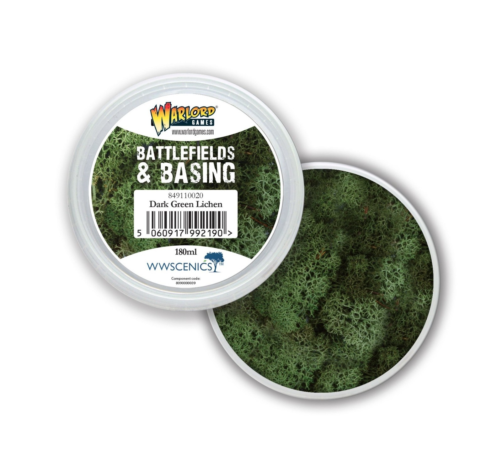 DARK GREEN LICHEN Warlord Games Battlefields & Basing 849110020 180ml Tub