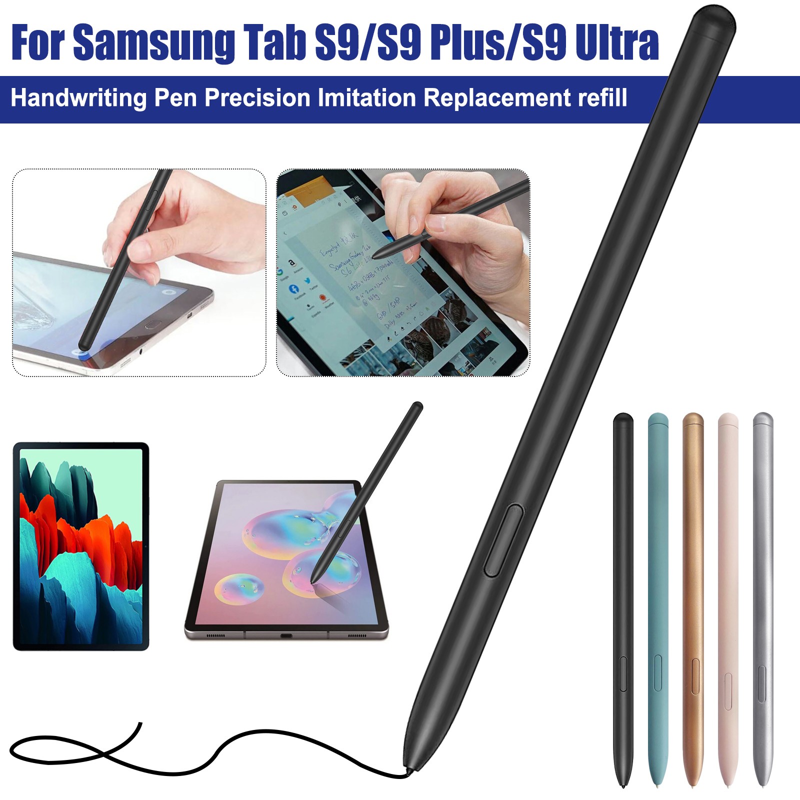 For Samsung Galaxy Tab S9 Ultra/S9/S8/S7/S6/S6 Lite Stylus Touch S Pen Pencil