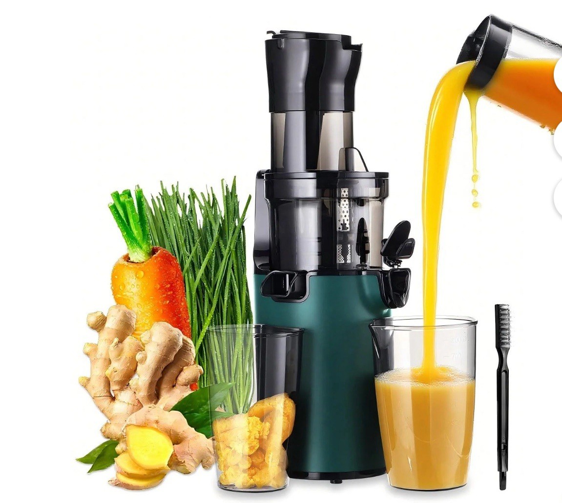 Juicer Machines-SOVIDER Up to 92% Juice Yield Compact Slow Masticating Juicer