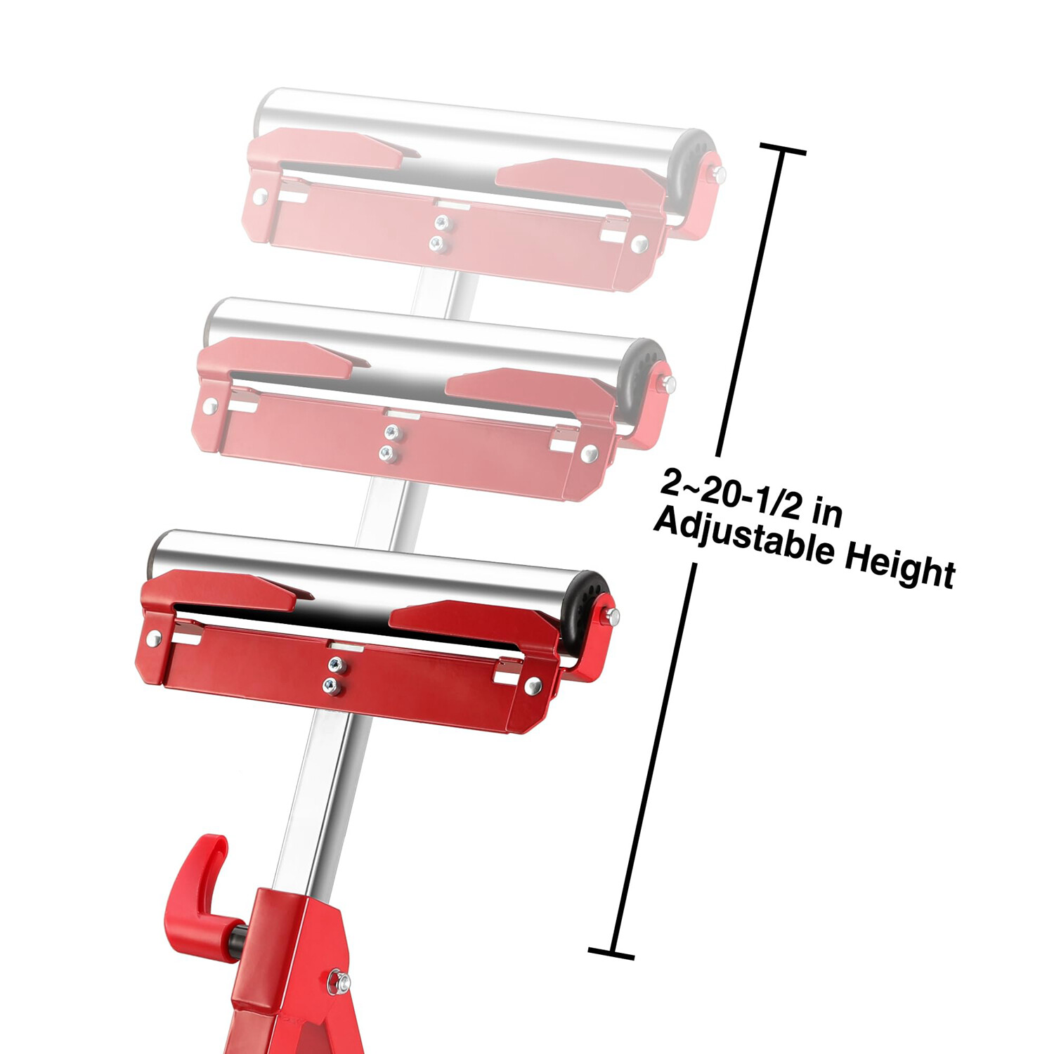 WORKPRO 2-Pack Folding Roller Stand Sawhorse 250 Lbs Load MAX Height Adjustable