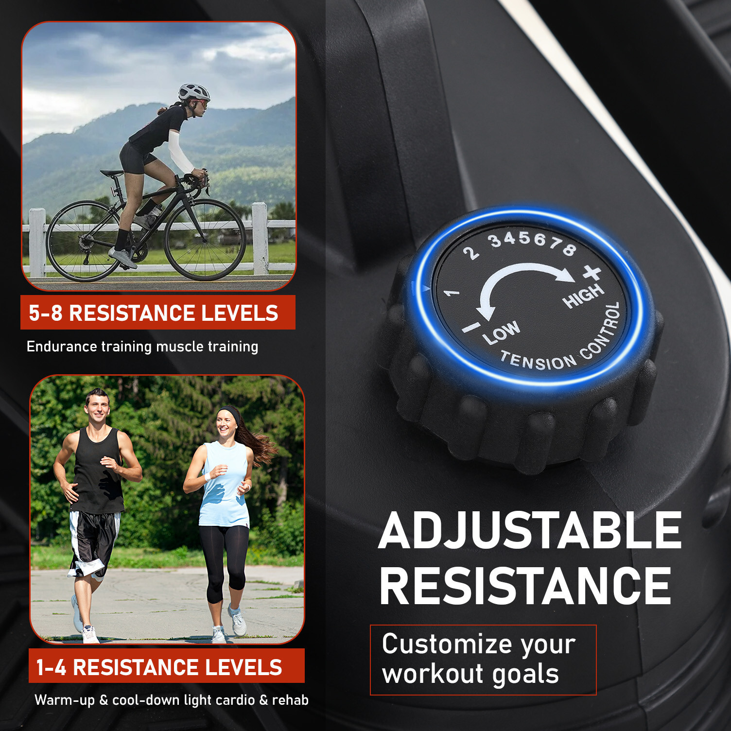 Under Desk Elliptical Machine, Portable Pedal Training Machine Senior Exercise