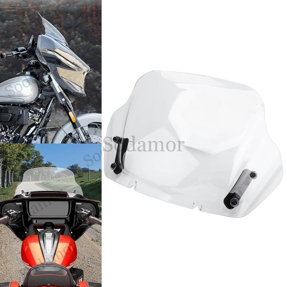 14" Clear Motorcycle Windshield Windscreen For Harley Street Glide FLHX/I 2024+