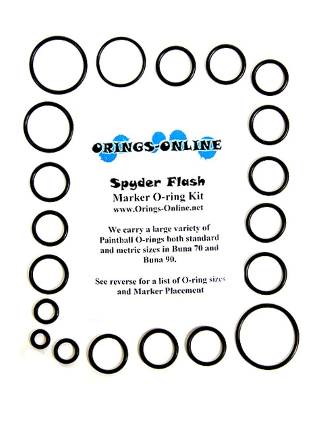 Spyder Flash Paintball Marker O-ring Oring Kit x 4 rebuilds / kits