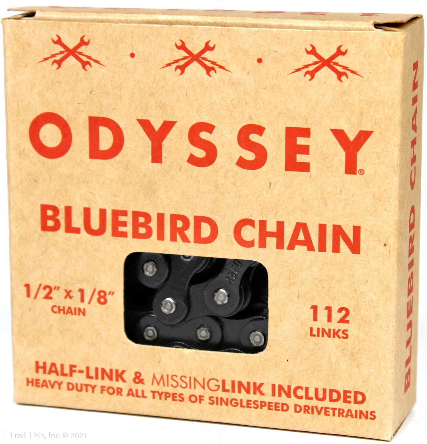 Odyssey Bluebird 1/8" Single-Speed Bike Chain Black 112-Links