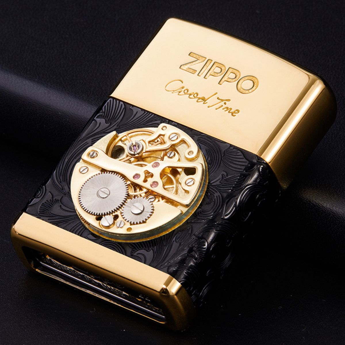 Zippo Good Time Lighter Engraved Copper Windproof Collectible Gift - 2 Colors