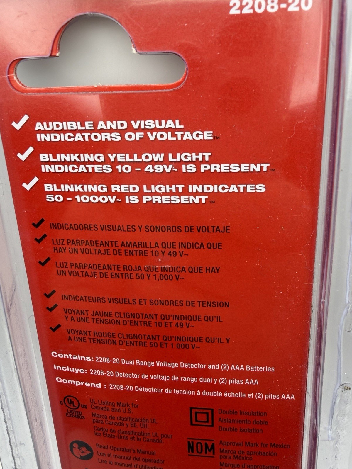 Milwaukee 2208-20 Dual Range Voltage Detector