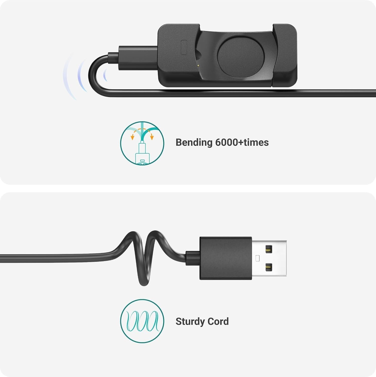 Charger Cable USB for Withings Scanwatch 2 Light Fast Charging Durable 1M