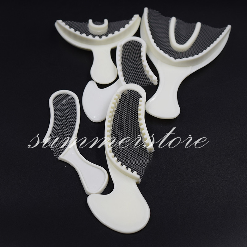50 Pcs Dental Disposable Quadrant Bite Registration Triple Impression Trays