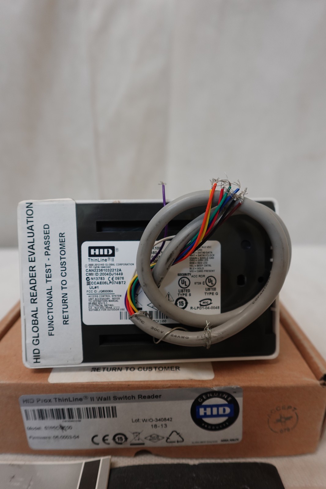 HID Thinline II Access Control Wall Switch Prox Card Reader White 5395CK100