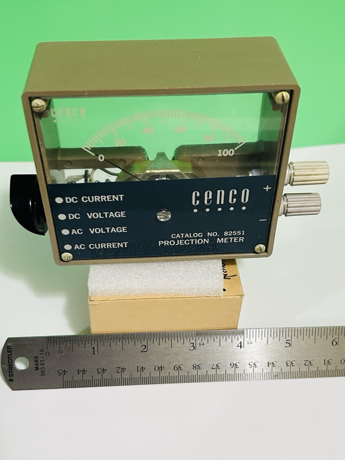 Cenco Projection Analog Panel Meter 82551 AC/DC Current & Voltage
