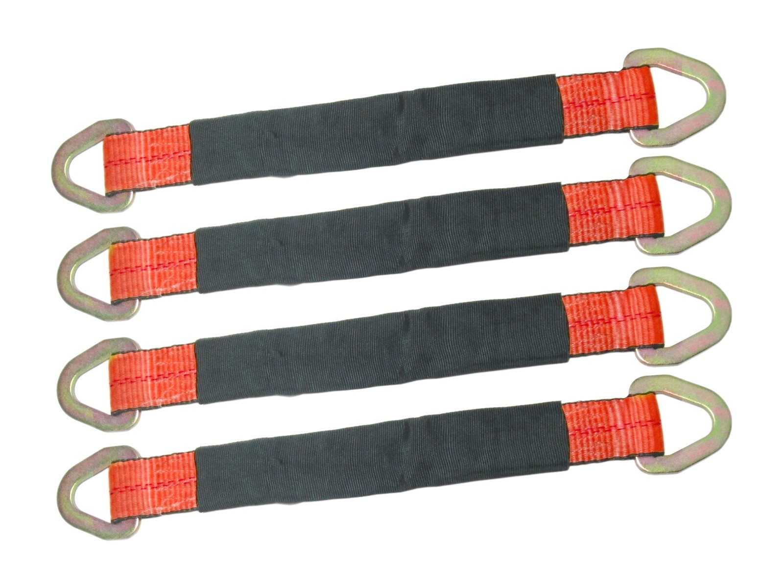 2" x 31" Axle Strap Tie Down w/ Sliding Wear Pad 3,335 lb WLL (4 Pack)