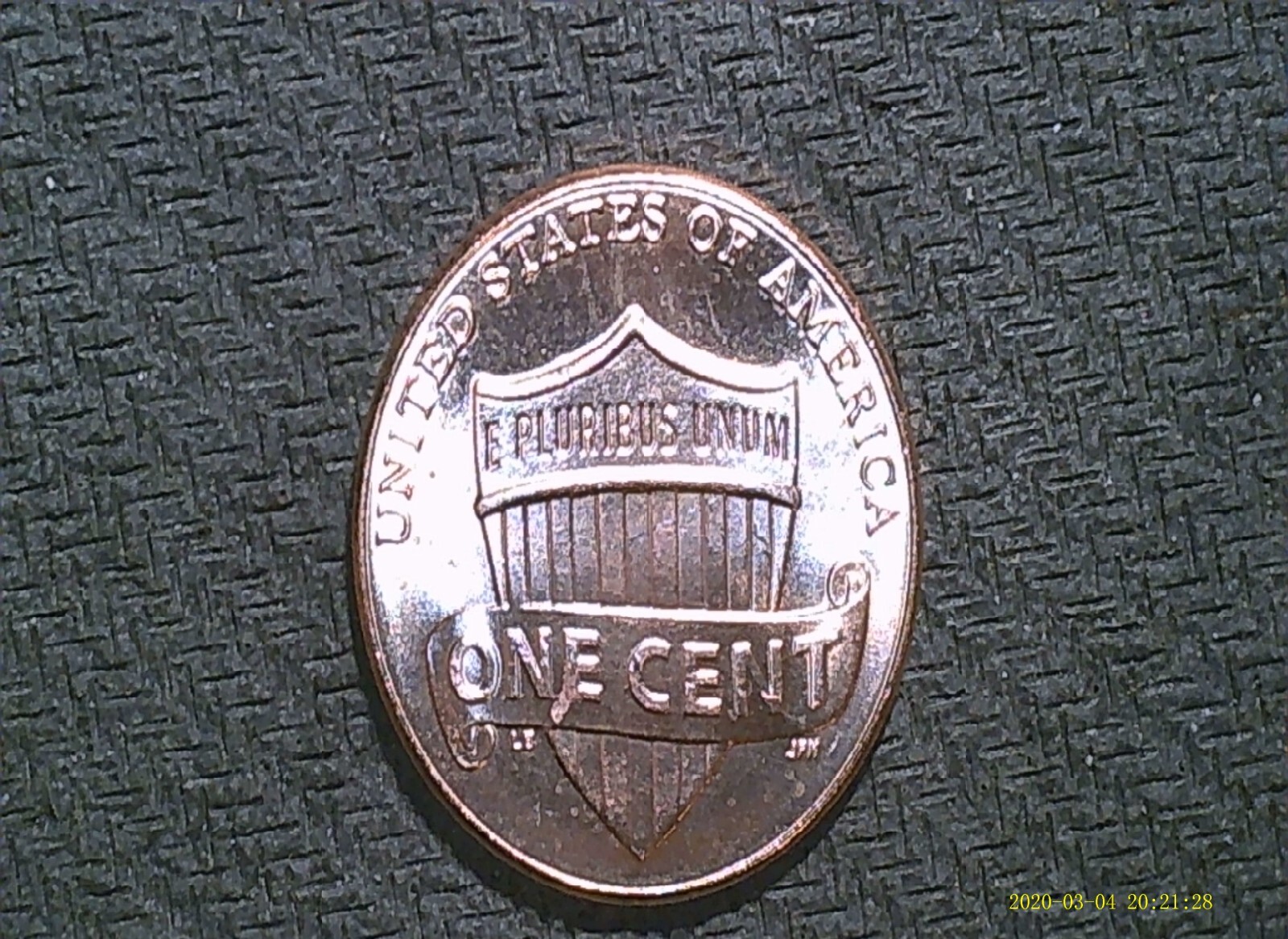 2022 Lincoln Sheild Penny Die Break Error coin