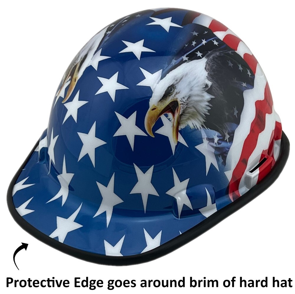 PIP Dynamic Patriotic Cap Style Hard Hat with 2 Eagles Ratchet Suspensions