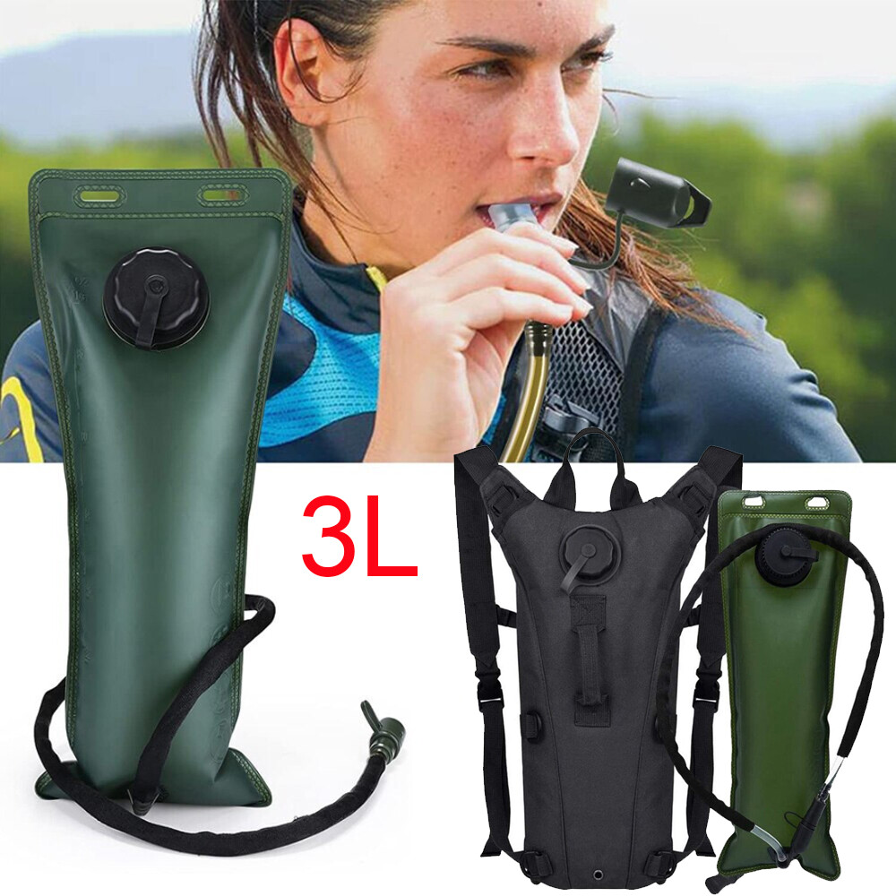 3L Water Bladder Hydration Pack Bag Water Storage Backpack for Hiking Camping US