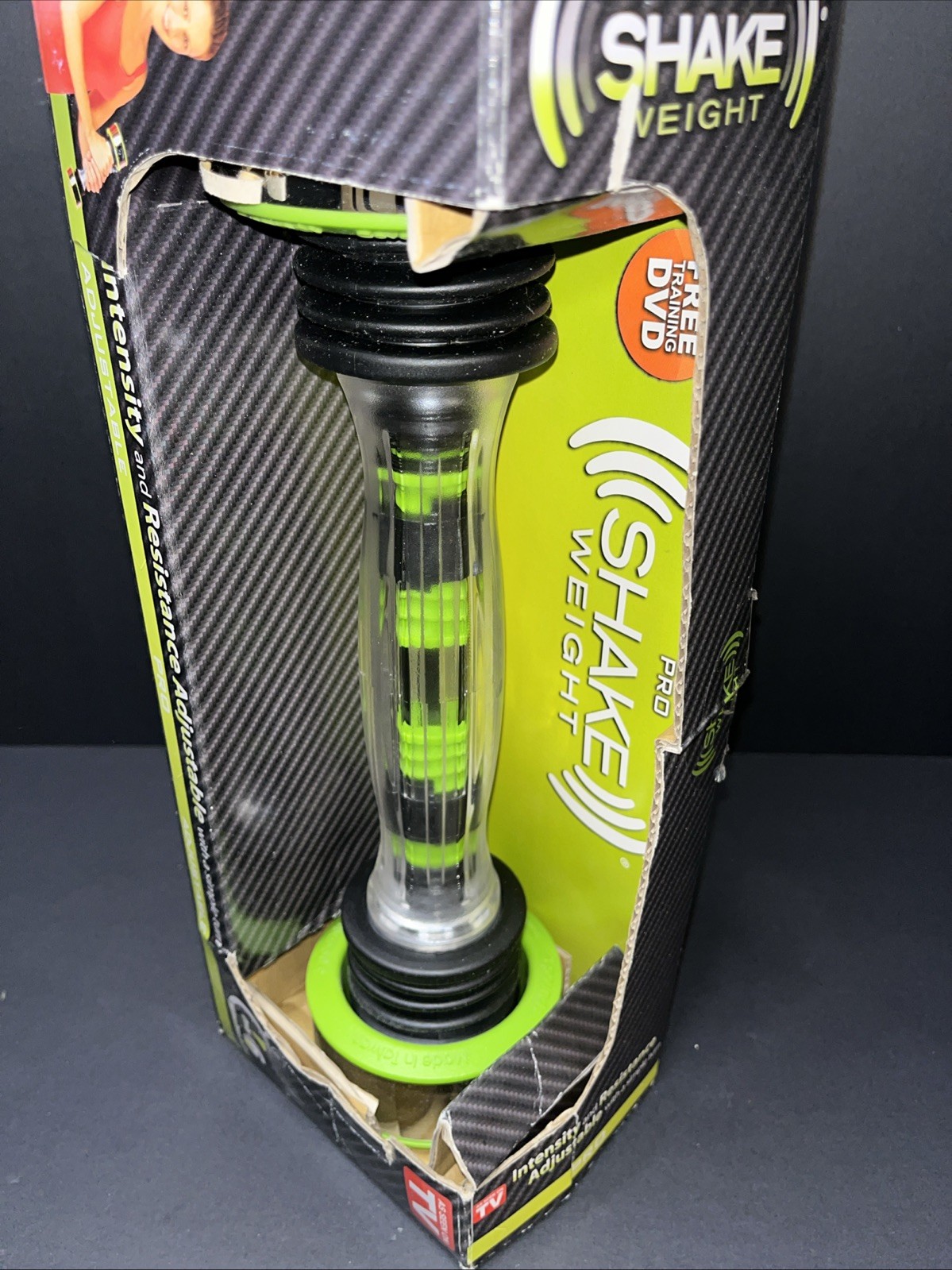 Shake Weight Pro 3 LB Men & Women As Seen on TV Green Clear & Green NIB DVD