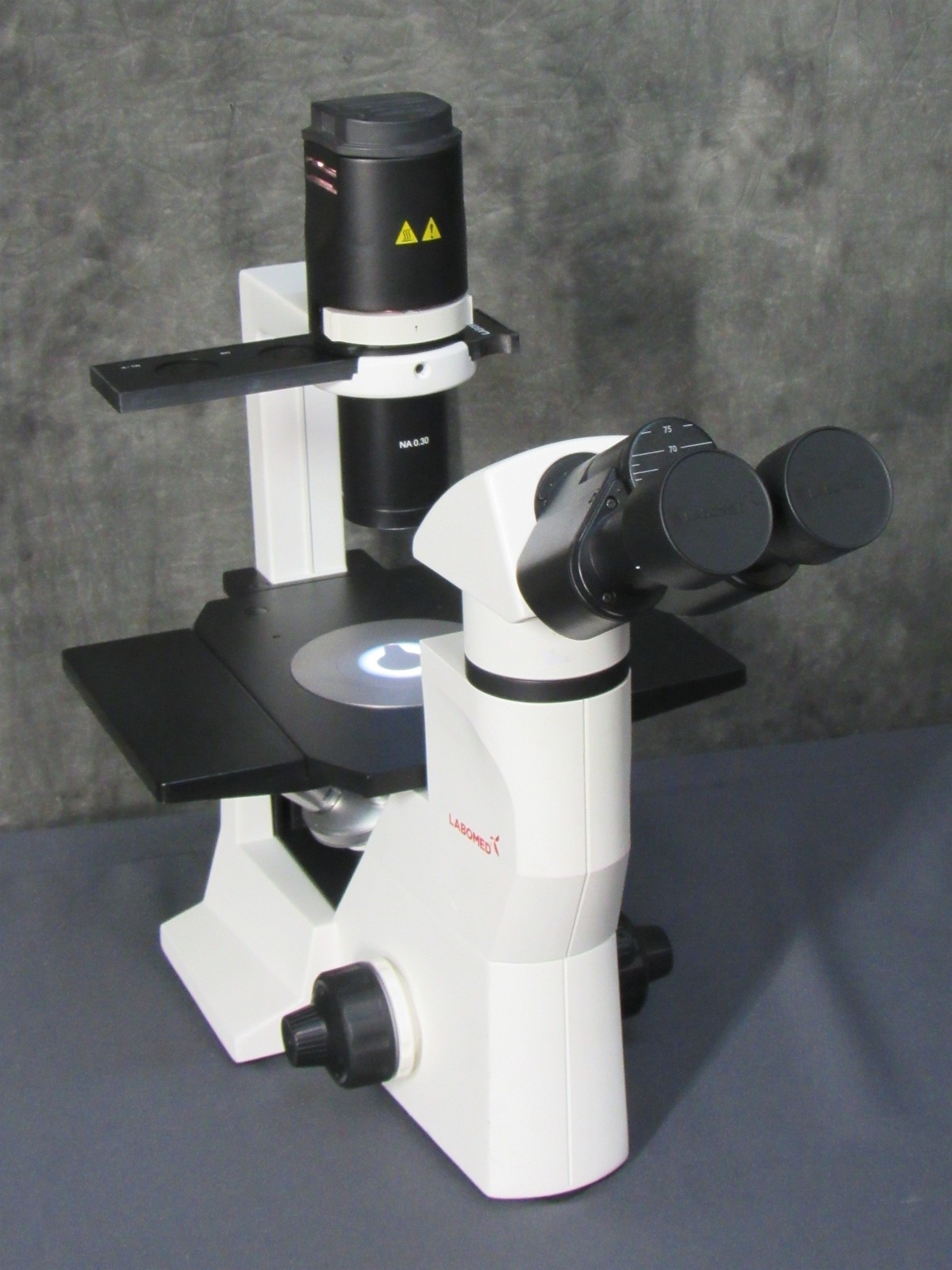 LaboMed TCM-400 Inverted Phase Contrast Microscope with 3 Objectives