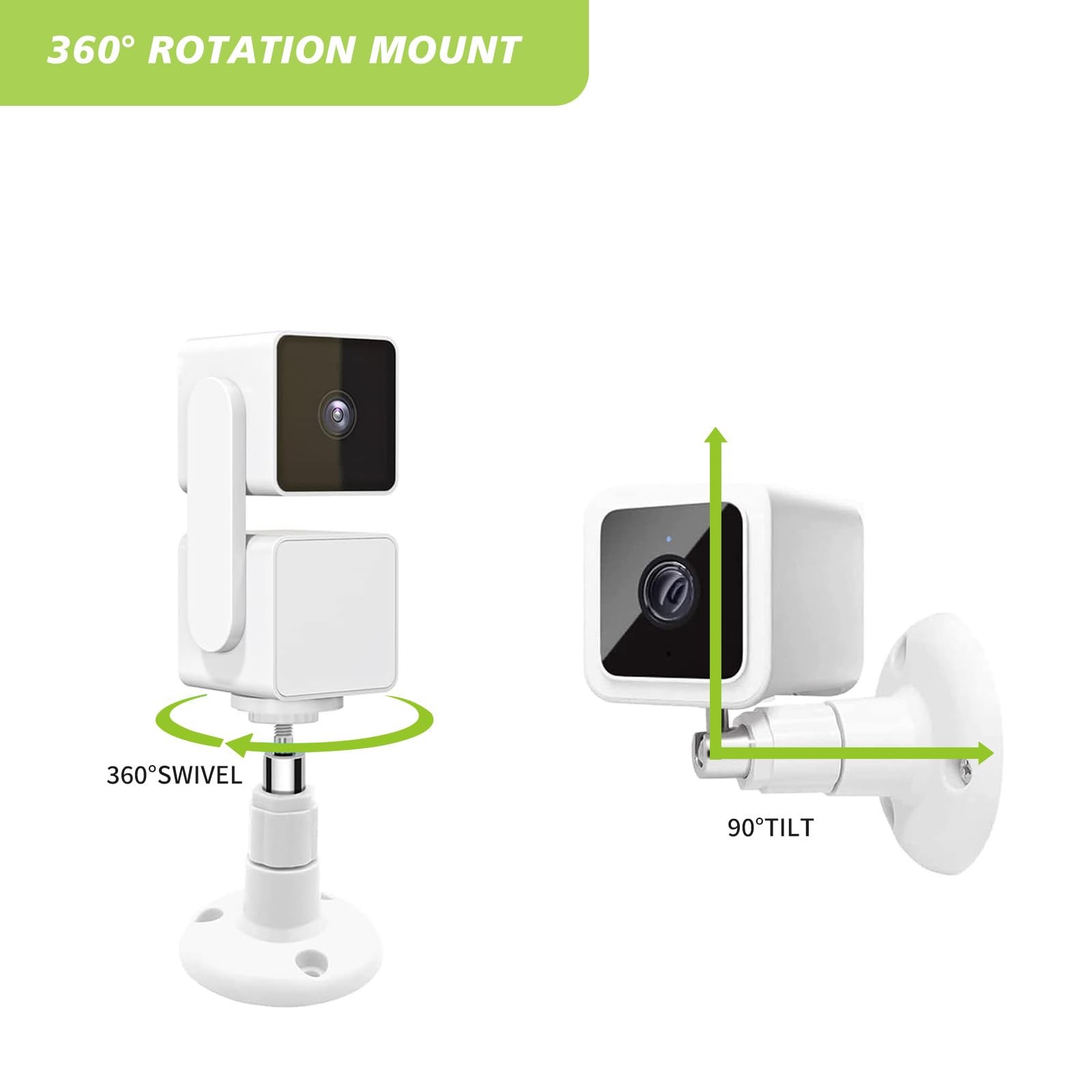 Highmoutain 2 Pack Wall Mount Compatible with Wyze Cam Pan V3, 2PCS, white
