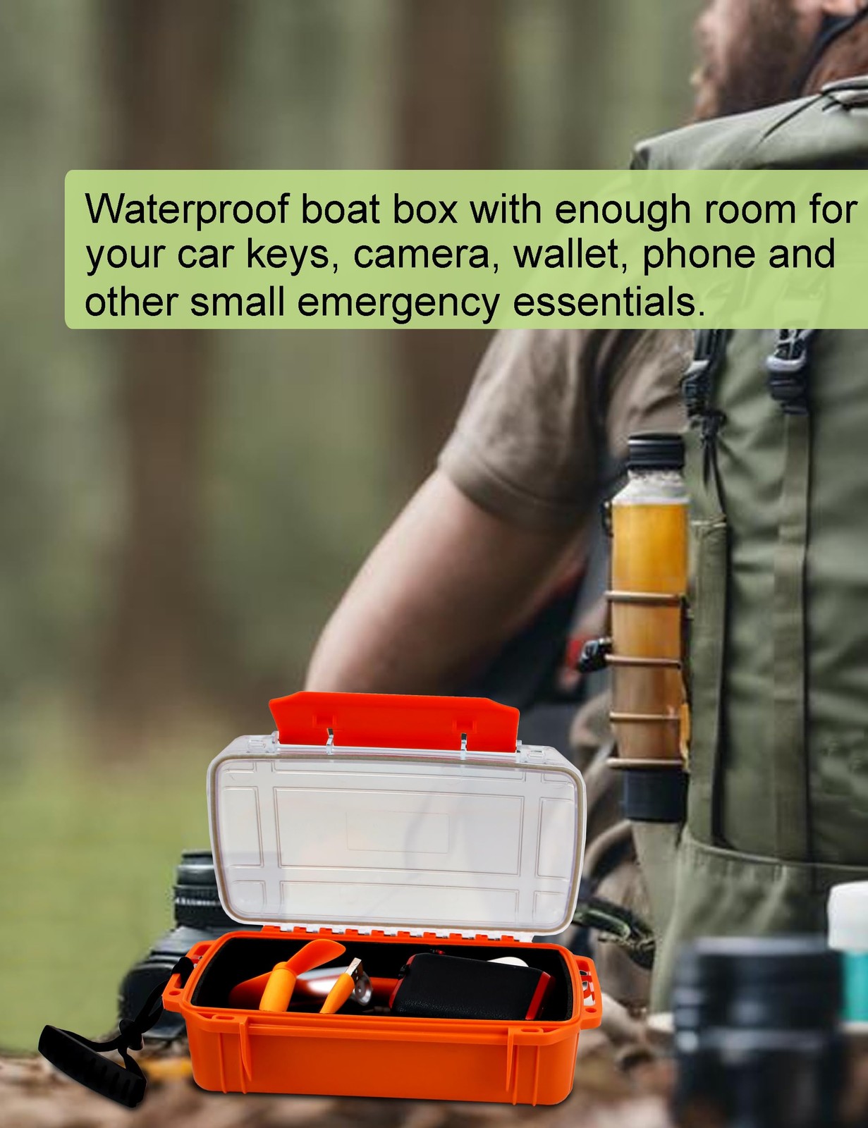 Dry Box Waterproof Storage Containers Small Water Proof Box for Kayaking, 8.5...
